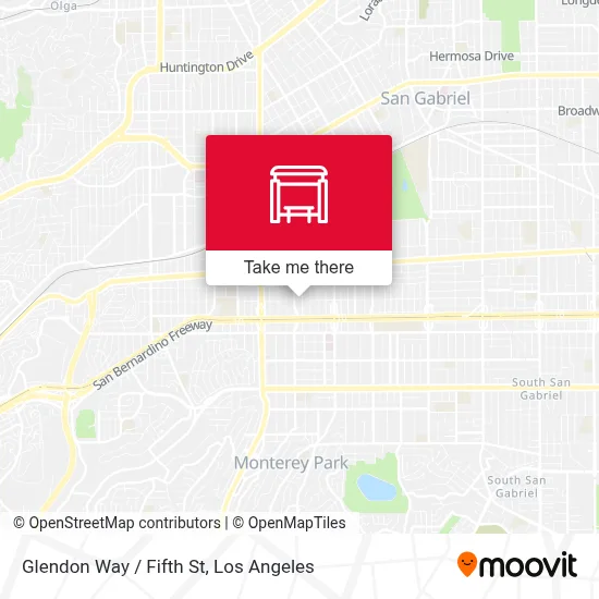 Glendon Way / Fifth St map