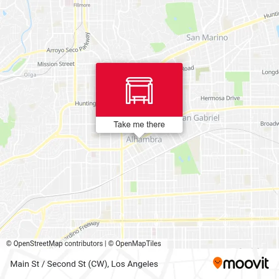 Main St / Second St (CW) map