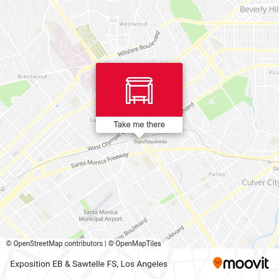 Exposition EB & Sawtelle FS map