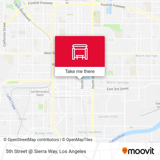 5th Street @ Sierra Way map