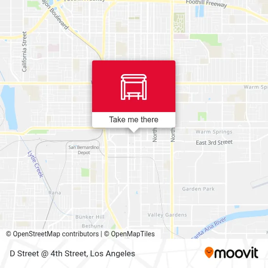 D Street @ 4th Street map