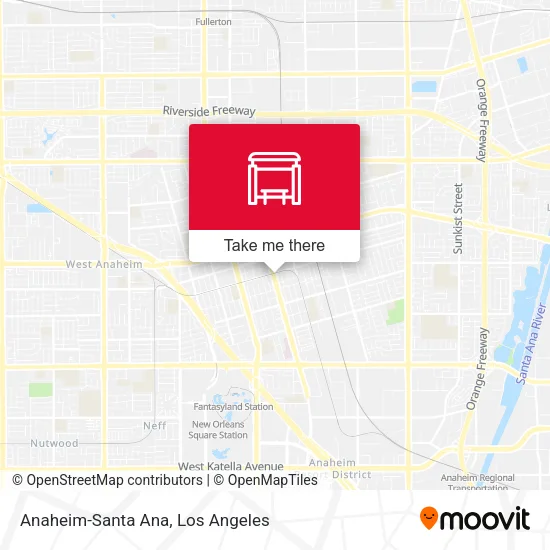 Anaheim-Santa Ana map