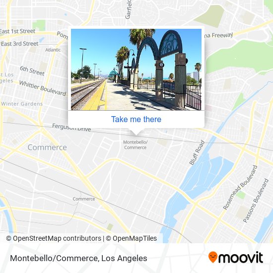 Montebello/Commerce map