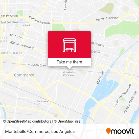 Montebello/Commerce map