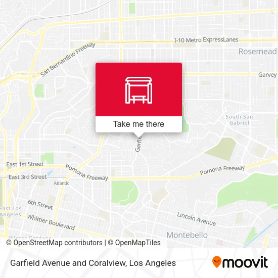 Garfield Avenue and Coralview map