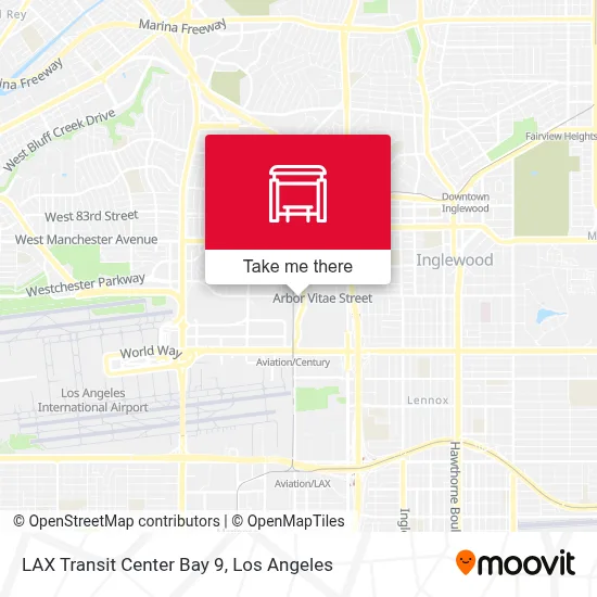 LAX Transit Center Bay 9 map