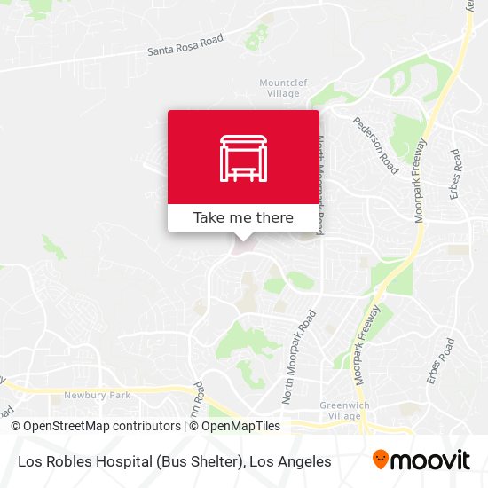 Los Robles Hospital (Bus Shelter) map