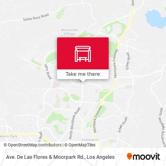 Ave. De Las Flores & Moorpark Rd. map