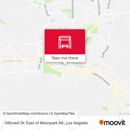 Hillcrest Dr. East of Moorpark Rd. map