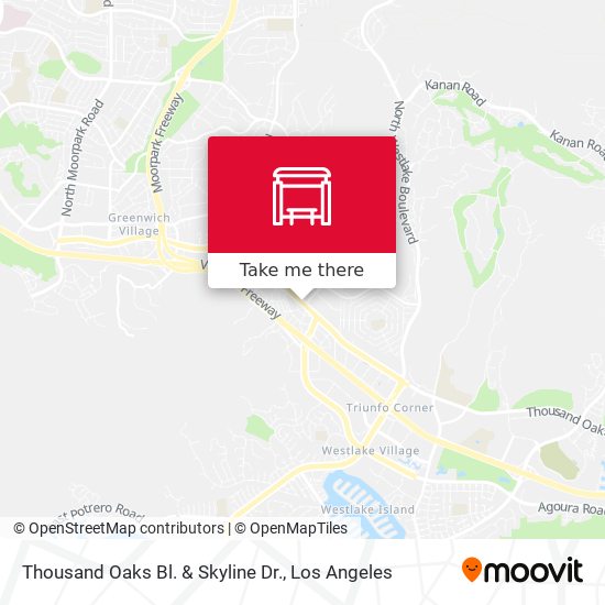 Thousand Oaks Bl. & Skyline Dr. map