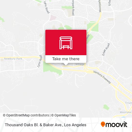 Thousand Oaks Bl. & Baker Ave. map