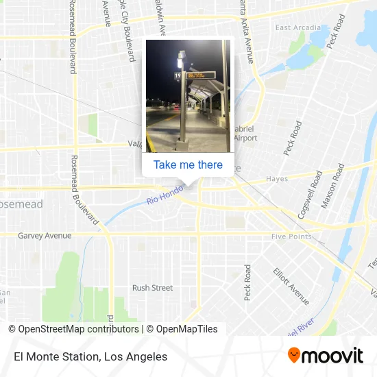 El Monte Station map