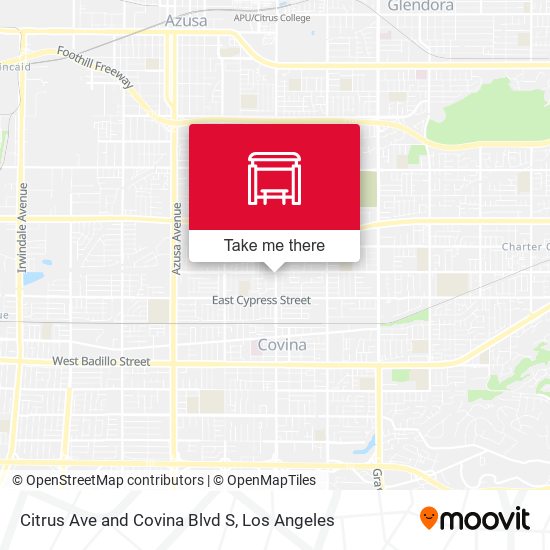 Citrus Ave and Covina Blvd S map