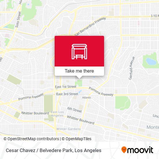 Cesar Chavez / Belvedere Park map