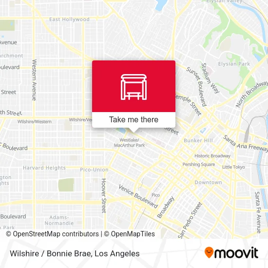 Wilshire / Bonnie Brae map