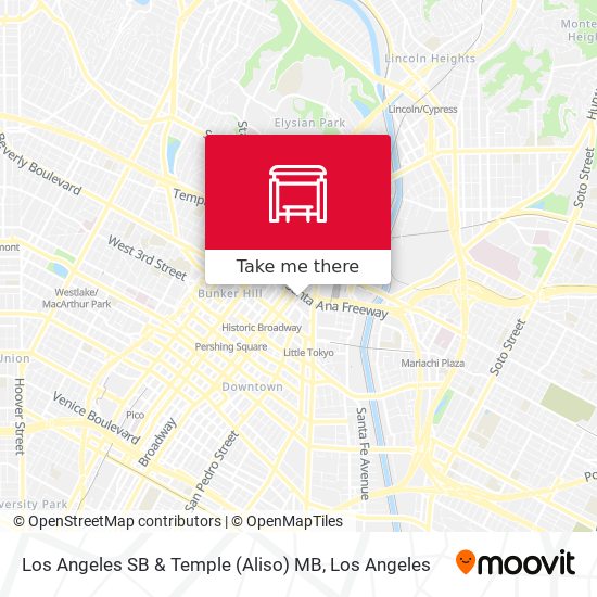 Mapa de Los Angeles SB & Temple (Aliso) MB