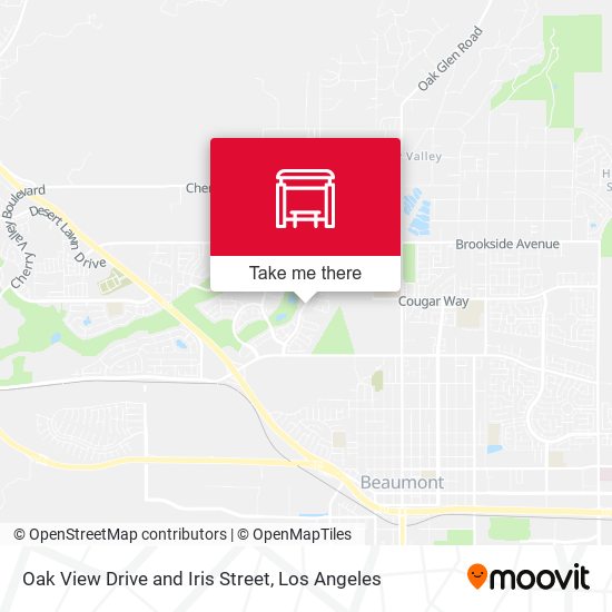 Oak View Drive and Iris Street map