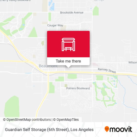 Guardian Self Storage (6th Street) map