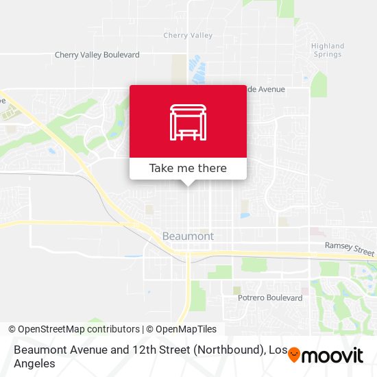 Beaumont Avenue and 12th Street (Northbound) map