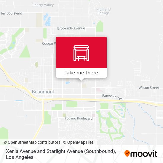 Xenia Avenue and Starlight Avenue  (Southbound) map