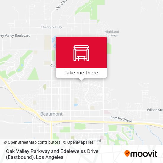 Oak Valley Parkway and Edeleweiss Drive (Eastbound) map