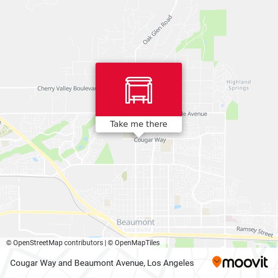 Cougar Way and Beaumont Avenue map