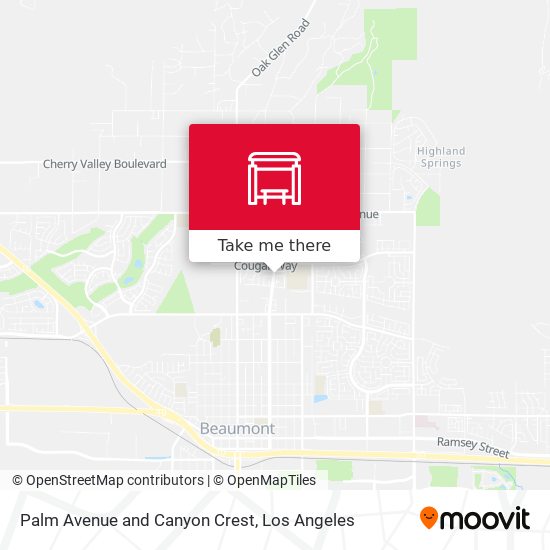 Palm Avenue and Canyon Crest map