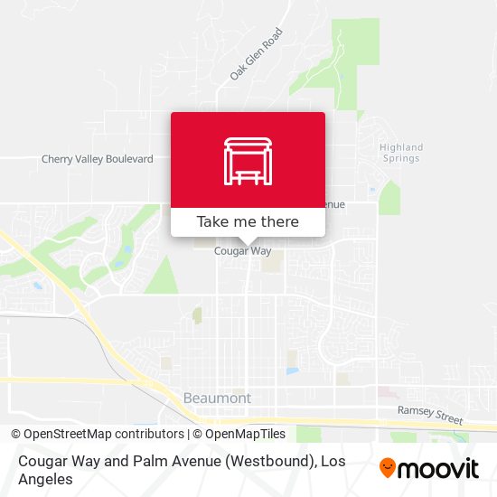 Cougar Way and Palm Avenue (Westbound) map