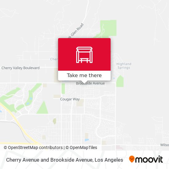 Cherry Avenue and Brookside Avenue map