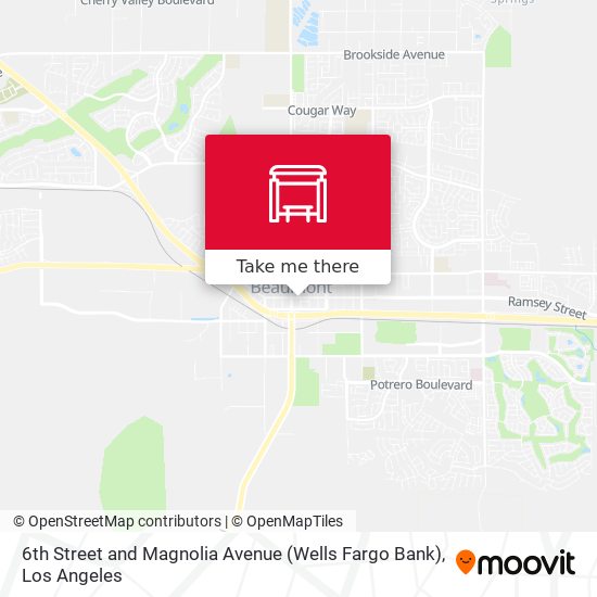 6th Street and Magnolia Avenue (Wells Fargo Bank) map