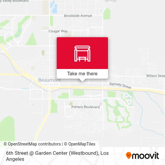 6th Street @ Garden Center (Westbound) map