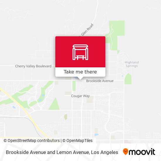Brookside Avenue and Lemon Avenue map