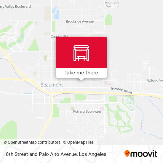 8th Street and Palo Alto Avenue map