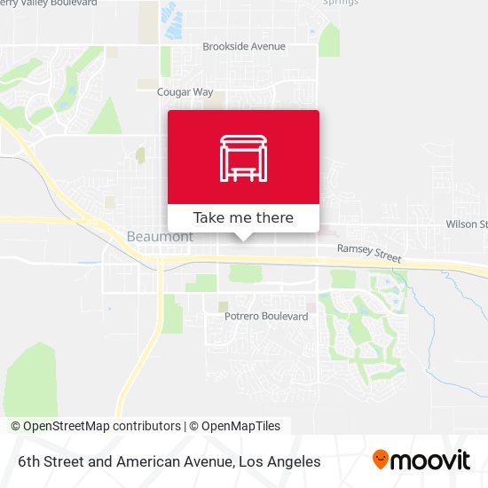 6th Street and American Avenue map