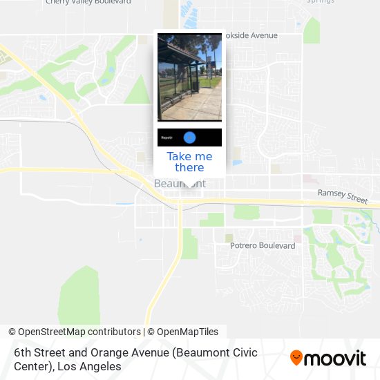 6th Street and Orange Avenue  (Beaumont Civic Center) map