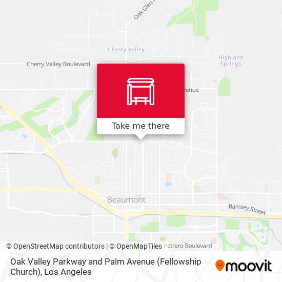 Oak Valley Parkway and Palm Avenue (Fellowship Church) map