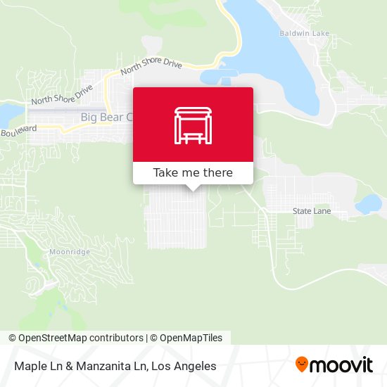 Maple Ln & Manzanita Ln map