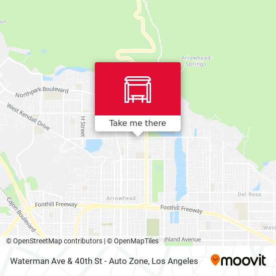 Waterman Ave & 40th St - Auto Zone map