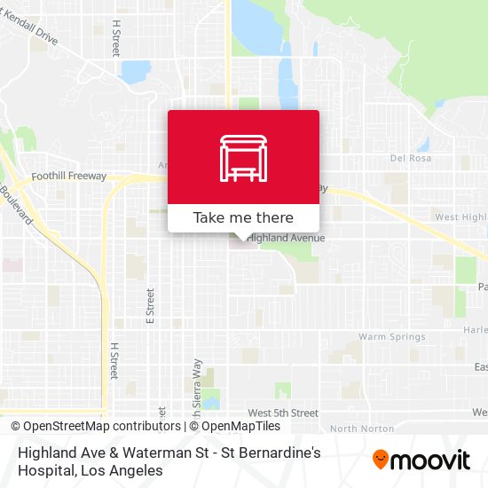 Highland Ave & Waterman St - St Bernardine's Hospital map