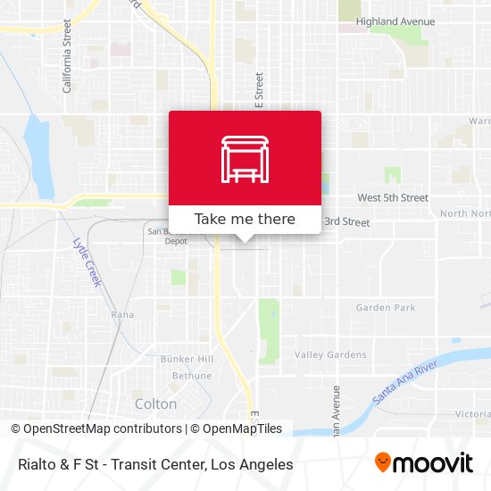 Rialto & F St - Transit Center map