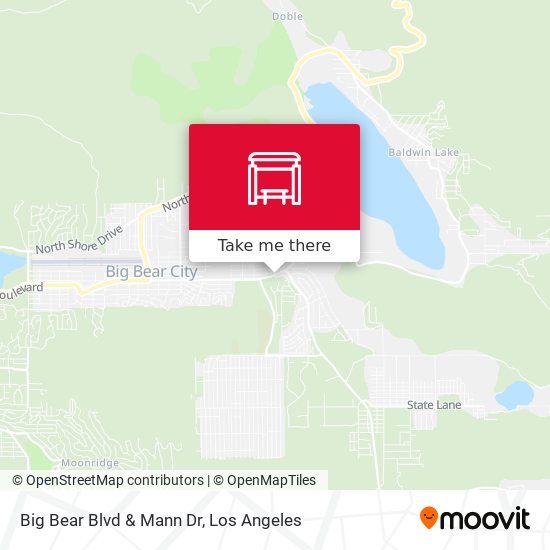 Big Bear Blvd & Mann Dr map