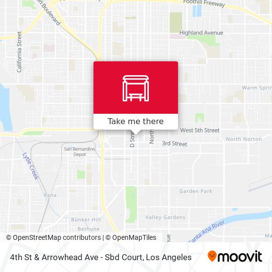 Mapa de 4th St & Arrowhead Ave - Sbd Court