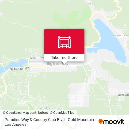 Paradise Way & Country Club Blvd - Gold Mountain map