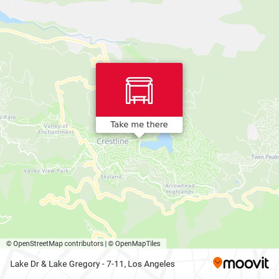 Lake Dr & Lake Gregory - 7-11 map