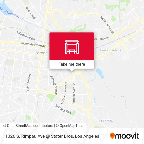 1326 S. Rimpau Ave @ Stater Bros map