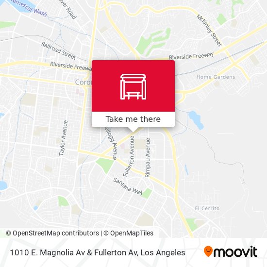 1010 E. Magnolia Av & Fullerton Av map
