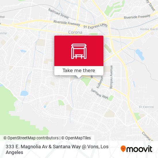 333 E. Magnolia Av & Santana Way @ Vons map