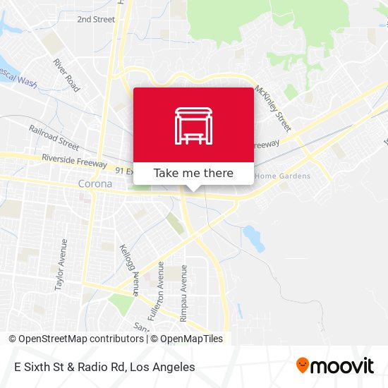 Mapa de E Sixth St & Radio Rd