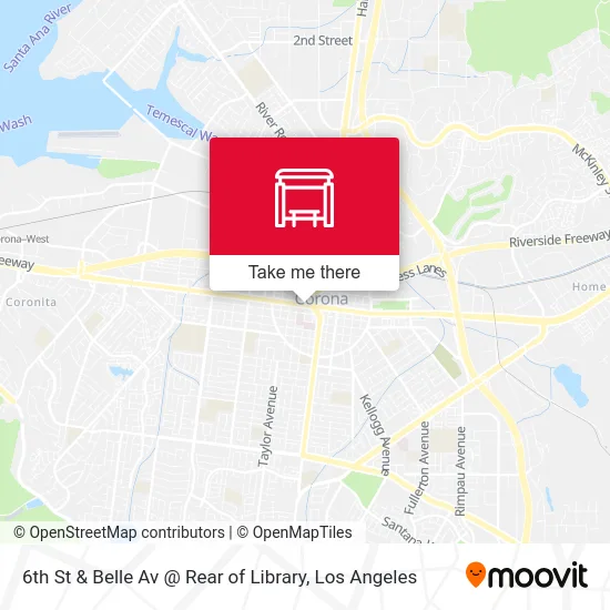 6th St & Belle Av @ Rear of Library map