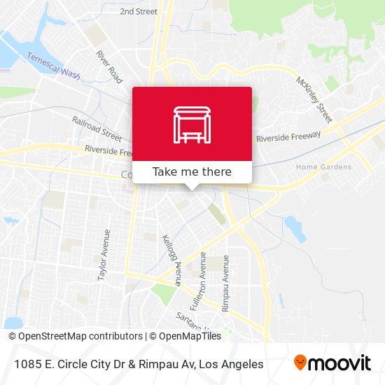 Mapa de 1085 E. Circle City Dr & Rimpau Av